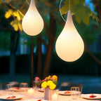 Outdoor Hanging Light Waterproof, Water Drop LED Pendant Lantern - Modern Exterior Ceiling Lighting for Porch Patio Gazebo Garden