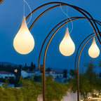 Outdoor Hanging Light Waterproof, Water Drop LED Pendant Lantern - Modern Exterior Ceiling Lighting for Porch Patio Gazebo Garden