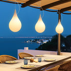 Outdoor Hanging Light Waterproof, Water Drop LED Pendant Lantern - Modern Exterior Ceiling Lighting for Porch Patio Gazebo Garden