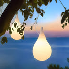 Outdoor Hanging Light Waterproof, Water Drop LED Pendant Lantern - Modern Exterior Ceiling Lighting for Porch Patio Gazebo Garden
