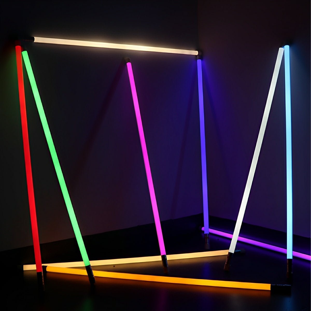 Rechargeable LED Light Stick, 360 Handheld Wireless Tube Light - Portable RGB Atmosphere Photography Fill Light for Car Party