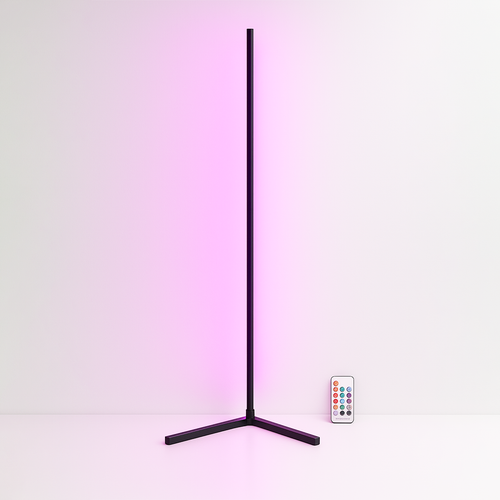 Adjustable Black Floor Lamp with Remote Control and 16 Million Colours 0