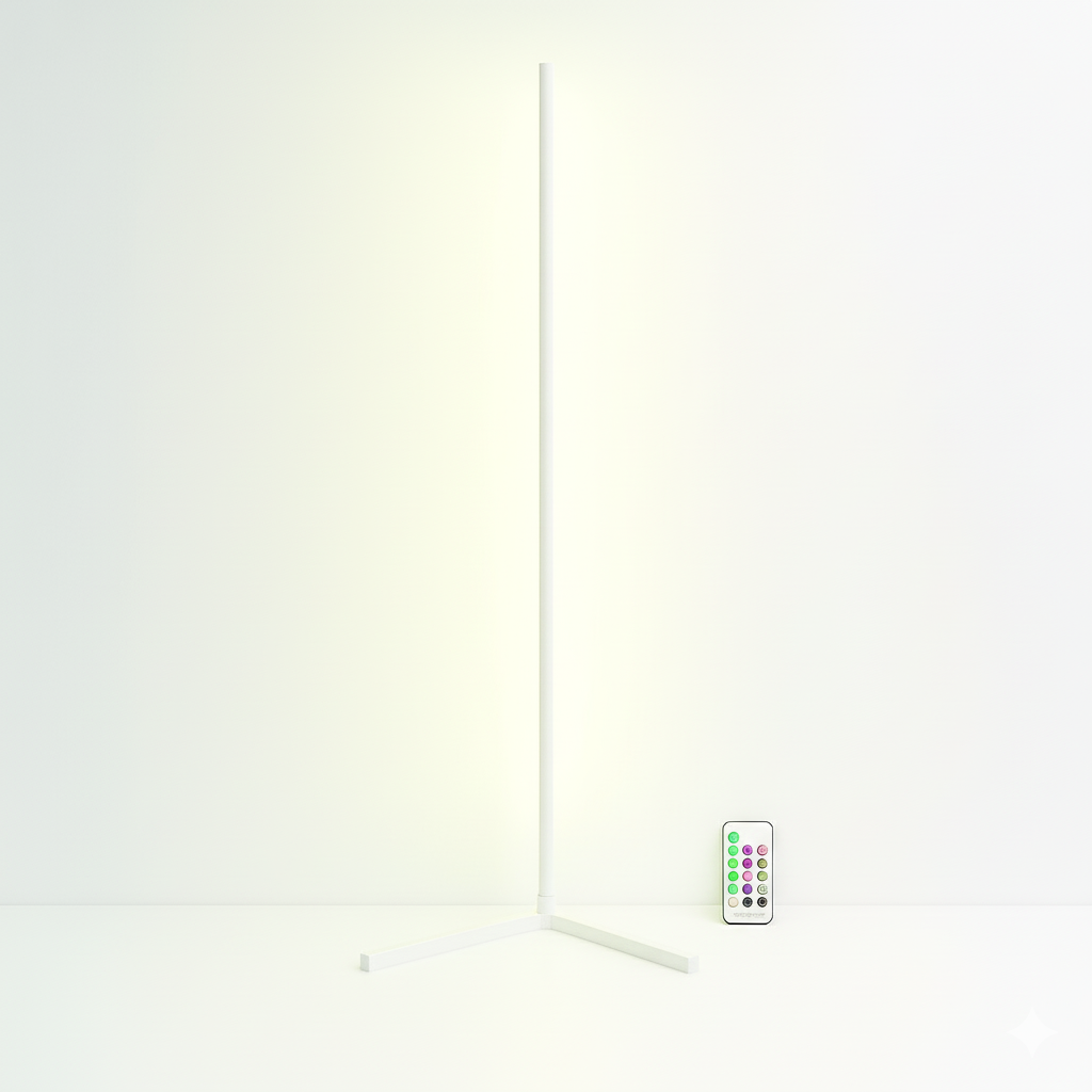 Adjustable Black Floor Lamp with Remote Control and 16 Million Colours 1