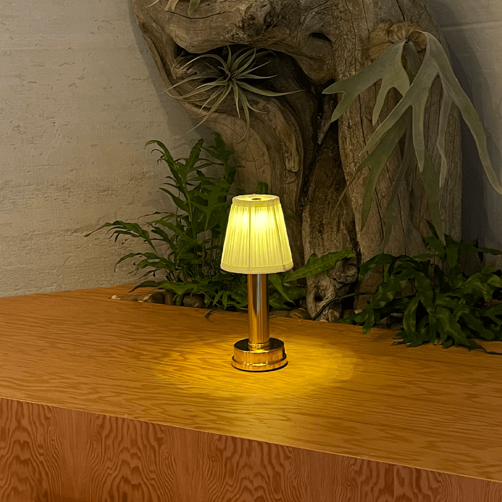 Fabric Table Lamp, Modern Bedside Desk Lamp with Linen Shade - Decorative Nightstand Lighting for Bedroom Living Room
