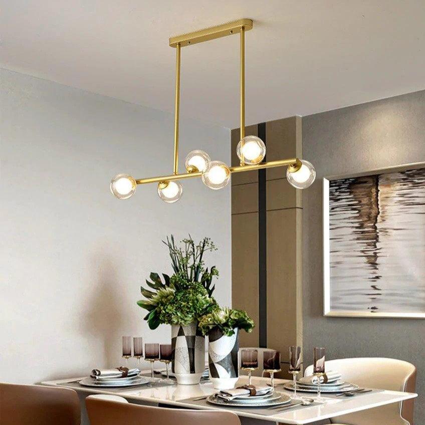 Amara Modern Horizontal Chandelier - Elegant Lighting Fixture for Dining and Living Spaces 0