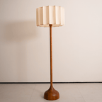 Artisanal Wooden Lamp with Tulip Shade – 50 cm Diameter, 160 cm Height 1