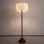 Artisanal Wooden Lamp with Tulip Shade – 50 cm Diameter, 160 cm Height 2