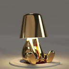 Artistic Table Lamp with ABS Resin and Cordless Design for Soft Lighting 0