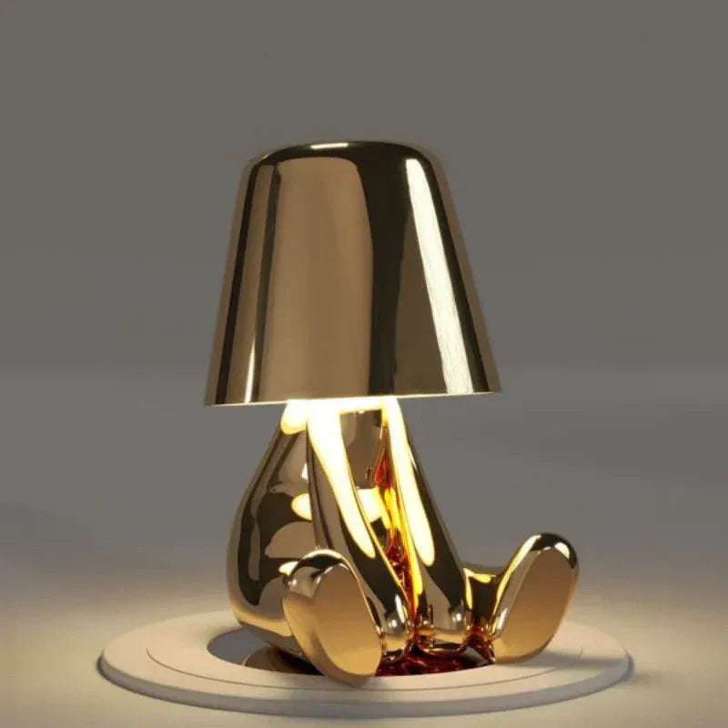 Artistic Table Lamp with ABS Resin and Cordless Design for Soft Lighting 0