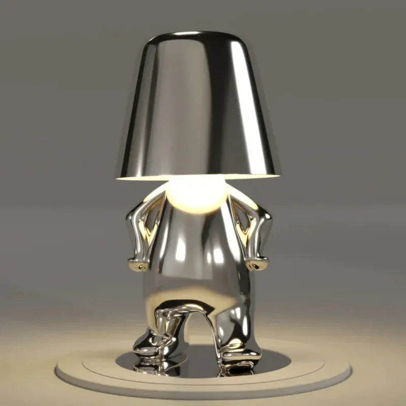Artistic Table Lamp with ABS Resin and Cordless Design for Soft Lighting 11