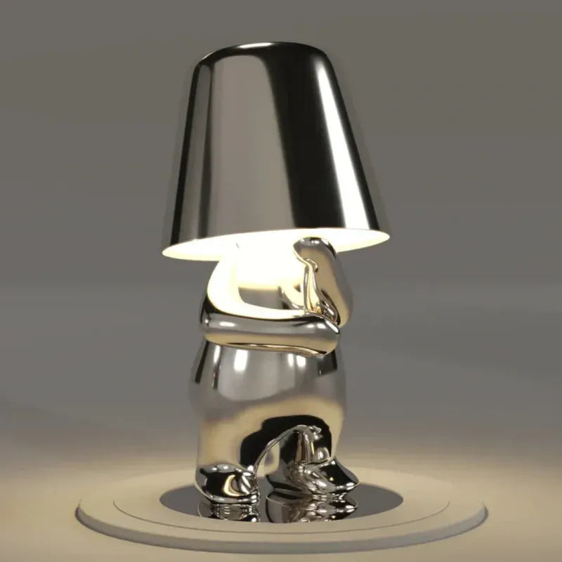 Artistic Table Lamp with ABS Resin and Cordless Design for Soft Lighting 12