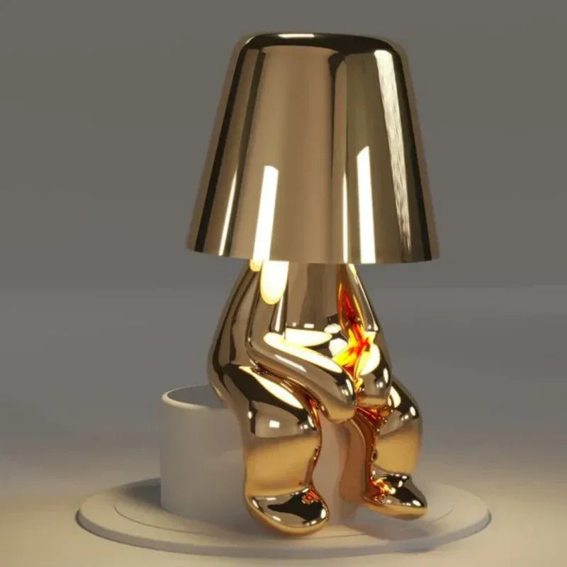 Artistic Table Lamp with ABS Resin and Cordless Design for Soft Lighting 2