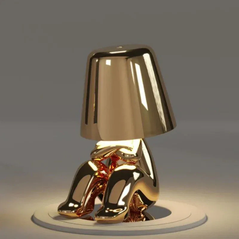 Artistic Table Lamp with ABS Resin and Cordless Design for Soft Lighting 4