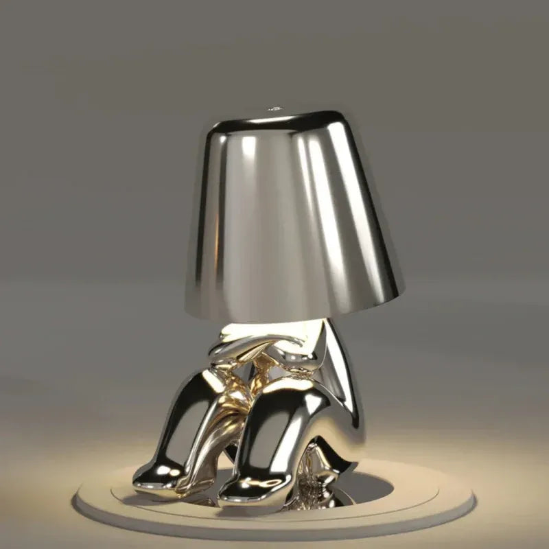 Artistic Table Lamp with ABS Resin and Cordless Design for Soft Lighting 9