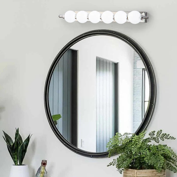 Bathroom Wall Light Fixtures with Vintage Globe Bulbs and Adjustable Temperature 8