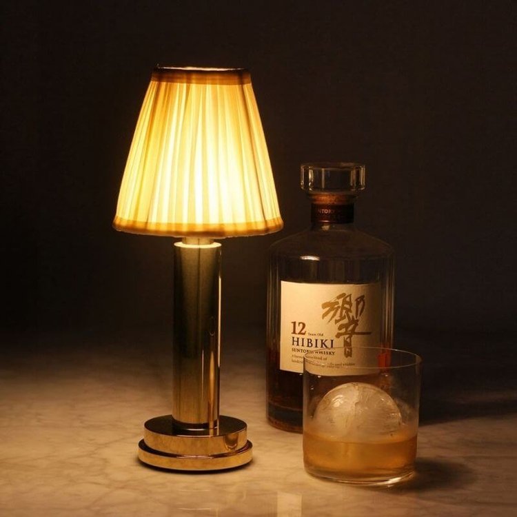 Fabric Table Lamp, Modern Bedside Desk Lamp with Linen Shade - Decorative Nightstand Lighting for Bedroom Living Room