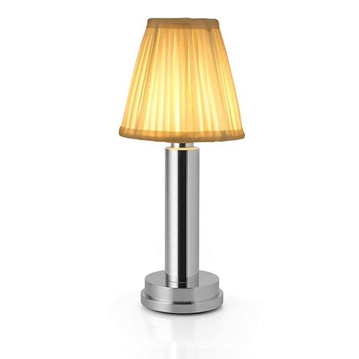 Fabric Table Lamp, Modern Bedside Desk Lamp with Linen Shade - Decorative Nightstand Lighting for Bedroom Living Room