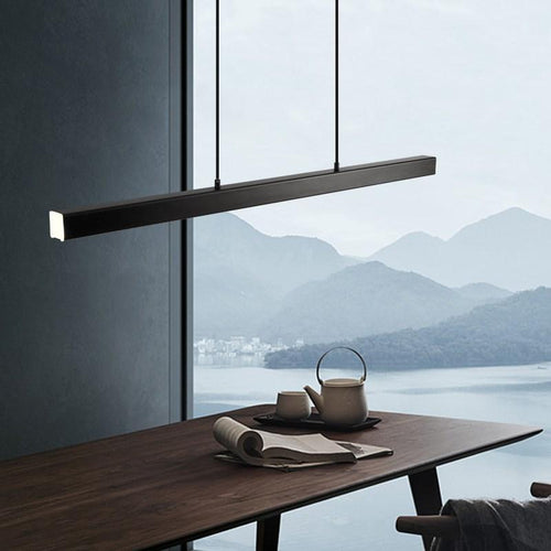 Black Metal LED Pendant Light for Kitchen Island and Dining Room 0