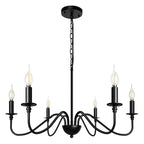 Black and Gold Retro Minimalist Chandelier Light for Dining Room and Living Spaces 1