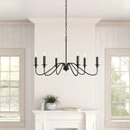 Black and Gold Retro Minimalist Chandelier Light for Dining Room and Living Spaces 2