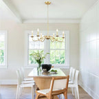 Black and Gold Retro Minimalist Chandelier Light for Dining Room and Living Spaces 5
