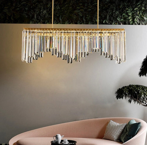 Chandelier Light with Crystal Accents and Copper Finish for Home Decor 1