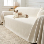 Chenille Sofa Cover, Pet-Friendly and Wrinkle-Resistant, Soft Plush Slipcover for Standard Sofas - Cozy Winter Decor 0