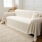 Chenille Sofa Cover, Pet-Friendly and Wrinkle-Resistant, Soft Plush Slipcover for Standard Sofas - Cozy Winter Decor 2