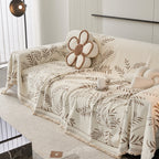 Chenille Sofa Cover with Winter Fern Pattern – Soft, Durable, Pet-Friendly Couch Slipcover for Dogs and Home Decor 6