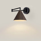 Cone Swing Arm Wood Wall Sconce