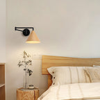 Cone Swing Arm Wood Wall Sconce