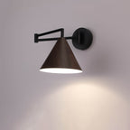 Cone Swing Arm Wood Wall Sconce