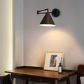 Cone Swing Arm Wood Wall Sconce