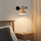 Cone Swing Arm Wood Wall Sconce