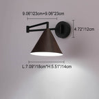 Cone Swing Arm Wood Wall Sconce