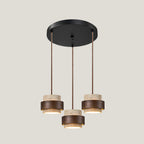 Contemporary Pendant Light with Travertine Shade and Wood Accent 9