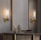 Contemporary Wall Light in Brass Finish with LED Bulbs for Modern Interiors 0
