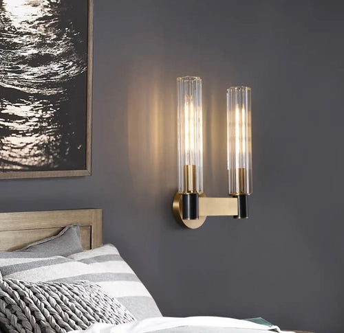 Contemporary Wall Light in Brass Finish with LED Bulbs for Modern Interiors 1