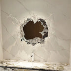 Contemporary Wall Light with Glass and Metallic Finish for Bathrooms 0