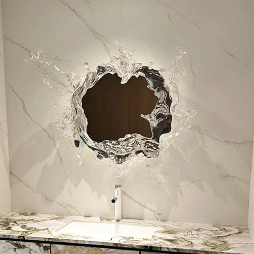 Contemporary Wall Light with Glass and Metallic Finish for Bathrooms 0