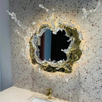 Contemporary Wall Light with Glass and Metallic Finish for Bathrooms 5