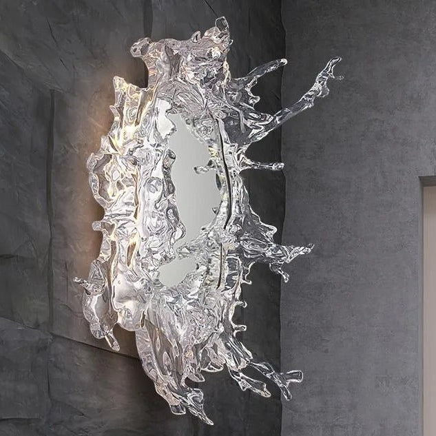 Contemporary Wall Light with Glass and Metallic Finish for Bathrooms 7