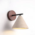 Contemporary Wall Light with Iron Dual Shades and Wooden Base 0