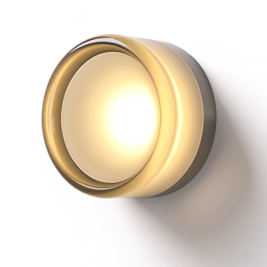 Contemporary Wall Sconce with Glass Shade and Aluminium Body 0