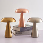 Cordless Table Lamp with Iron and Acrylic Mushroom Design for Ambient Lighting 3