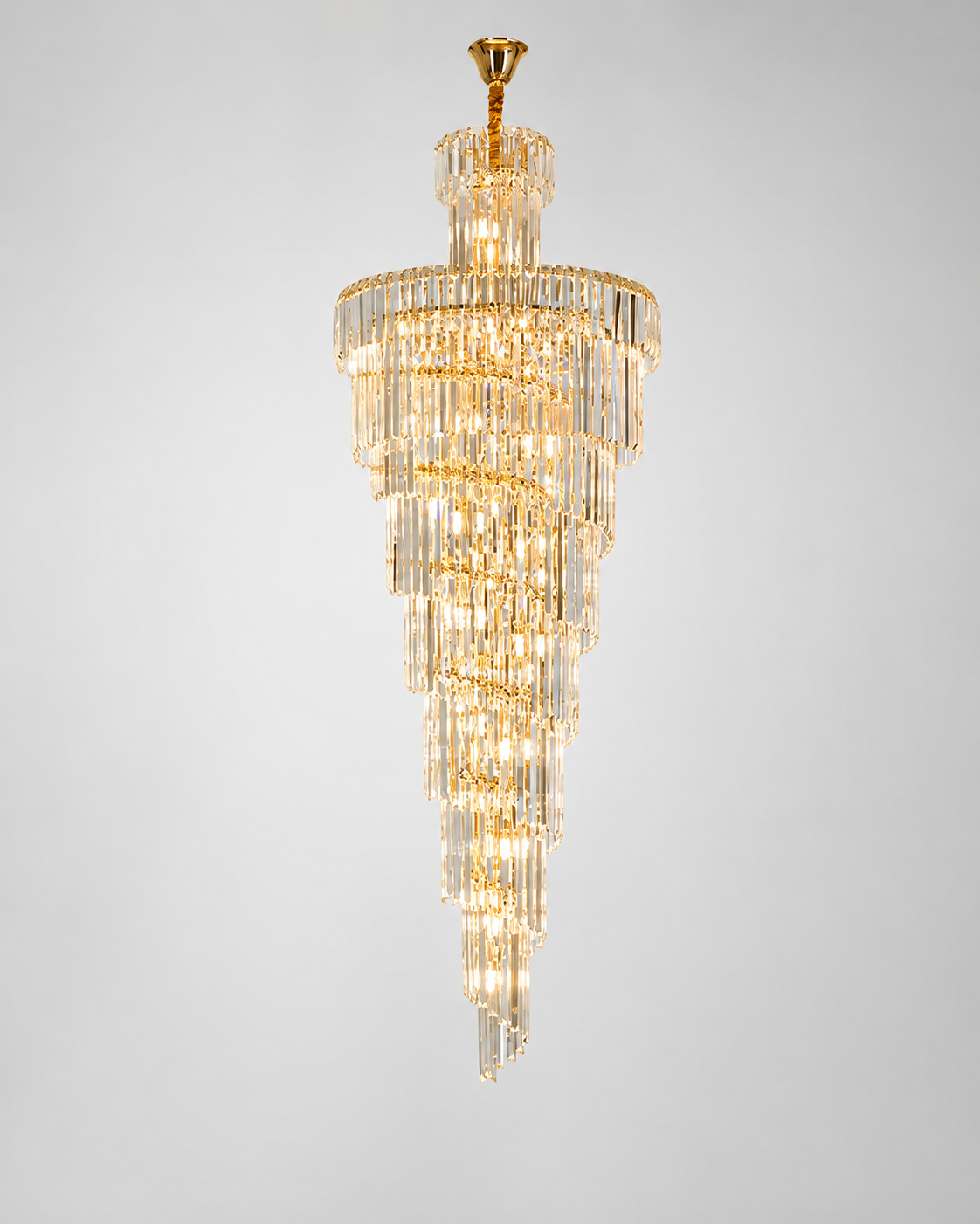Crystal Chandelier Light with Elegant Design for High Ceilings 00
