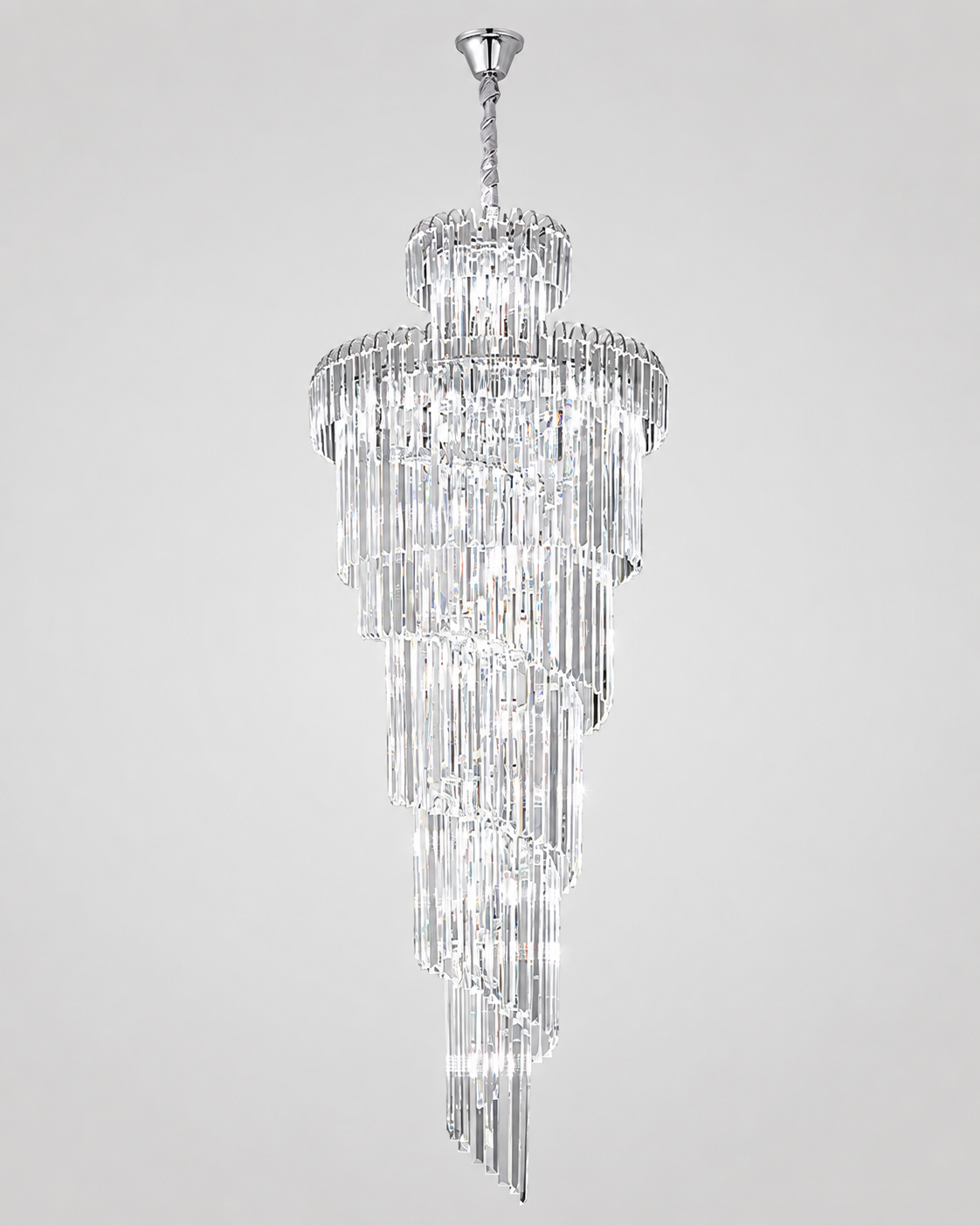 Crystal Chandelier Light with Elegant Design for High Ceilings 000
