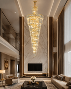 Crystal Chandelier Light with Elegant Design for High Ceilings 22