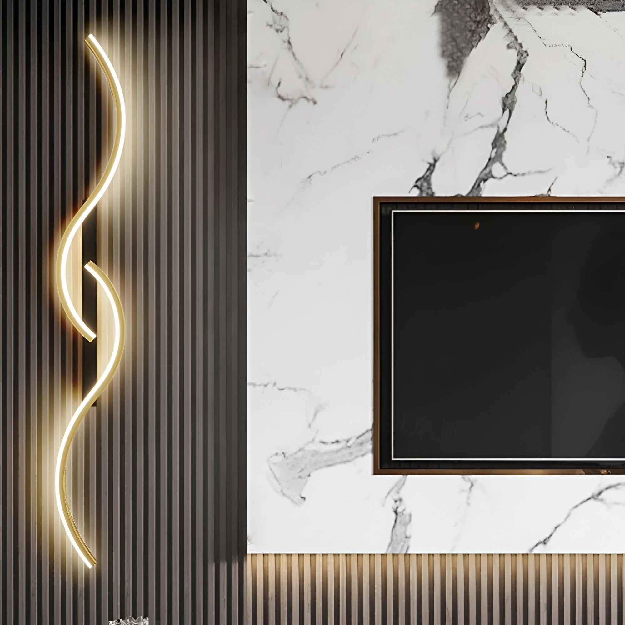 Curved Wall Light in Minimalist Design with LED for Indoor Lighting 2
