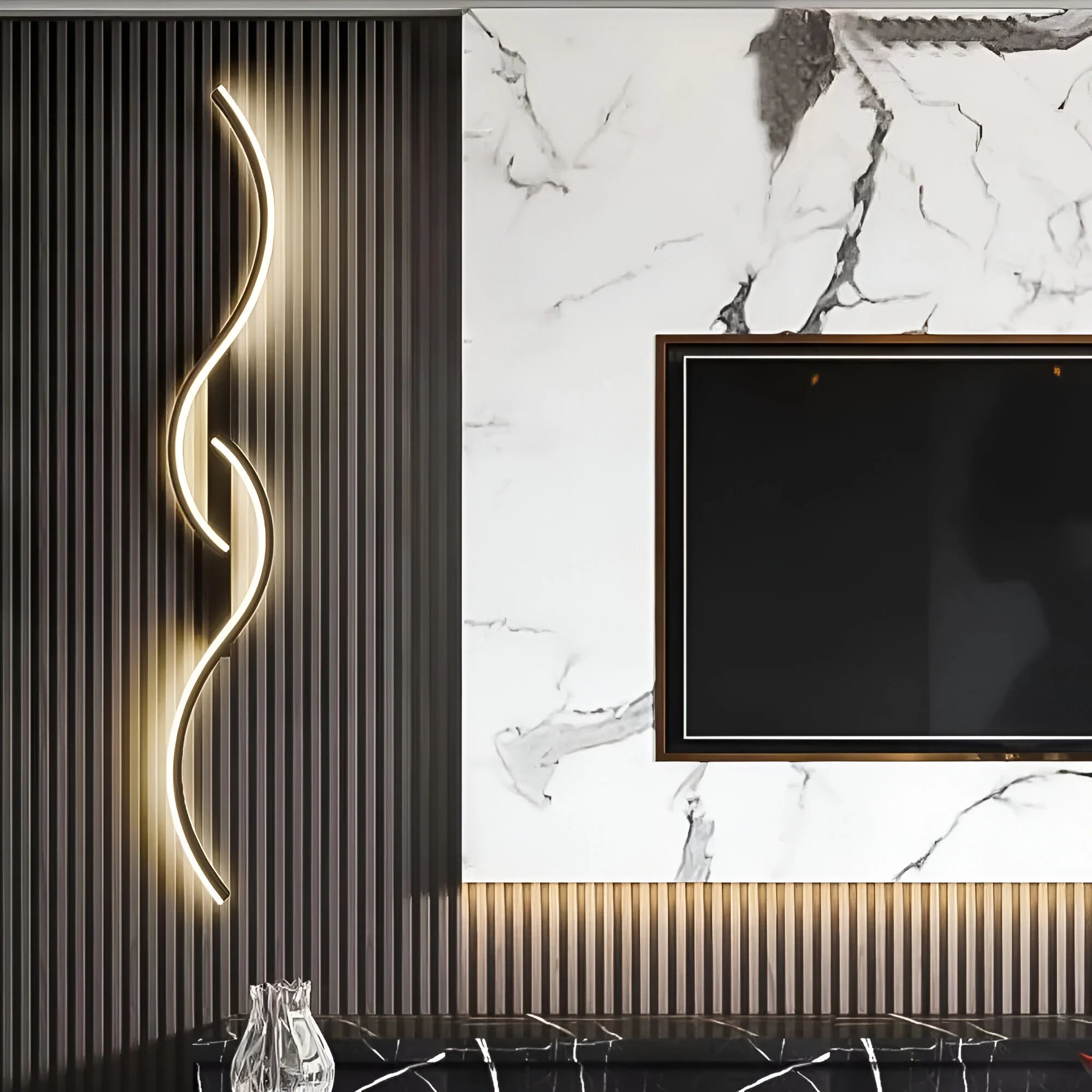 Curved Wall Light in Minimalist Design with LED for Indoor Lighting 4